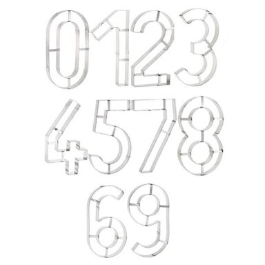 Skaičių formų rinkinys (9vnt.) (32 x 18 cm)