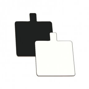 Kvadratiniai dvipusiai padėkliukai 8x8 CM (juoda/balta)