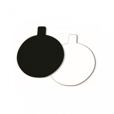 Apvalūs dvipusiai padėkliukai 8CM (juoda/balta)