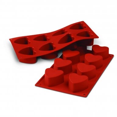 Silikoninė forma "8 coeurs"