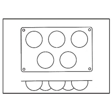 Silikoninė forma "5 Demi spheres"